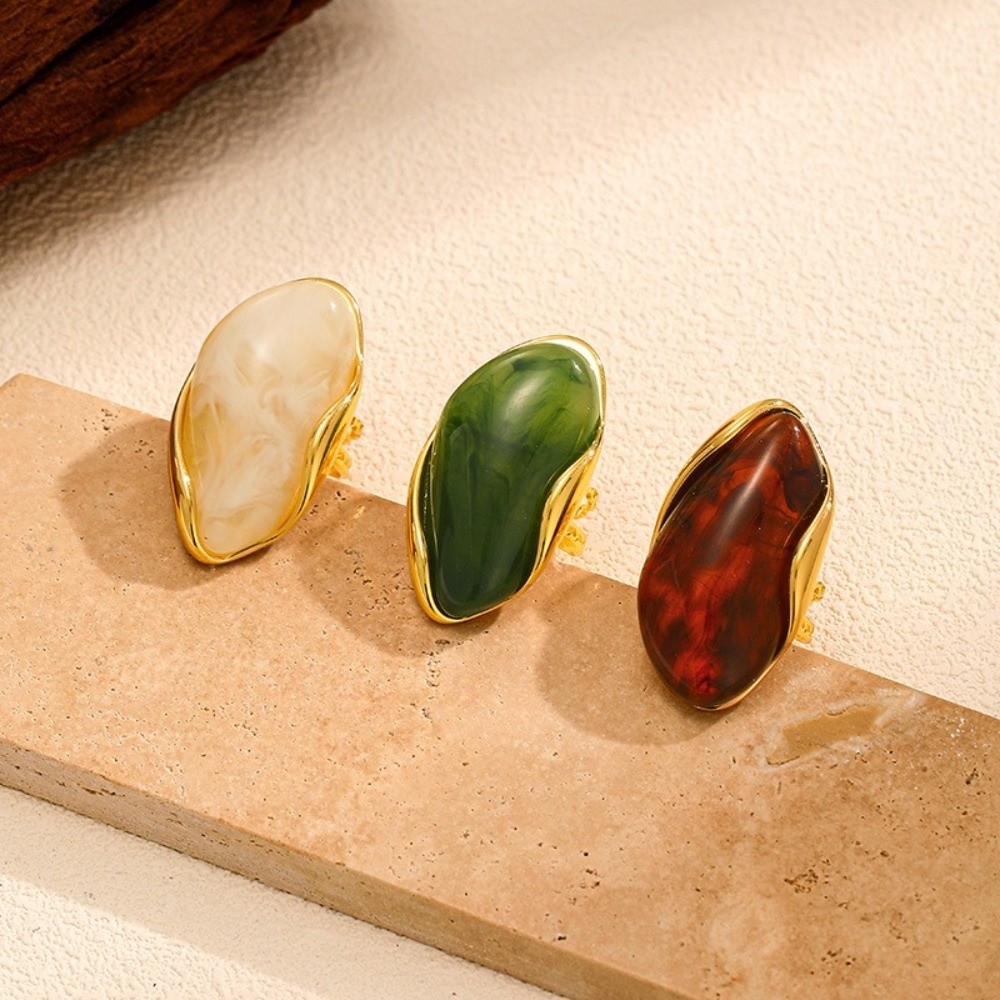 Vintage Stainless Steel Geomet - đánh giá và giá Resin Art Ring
