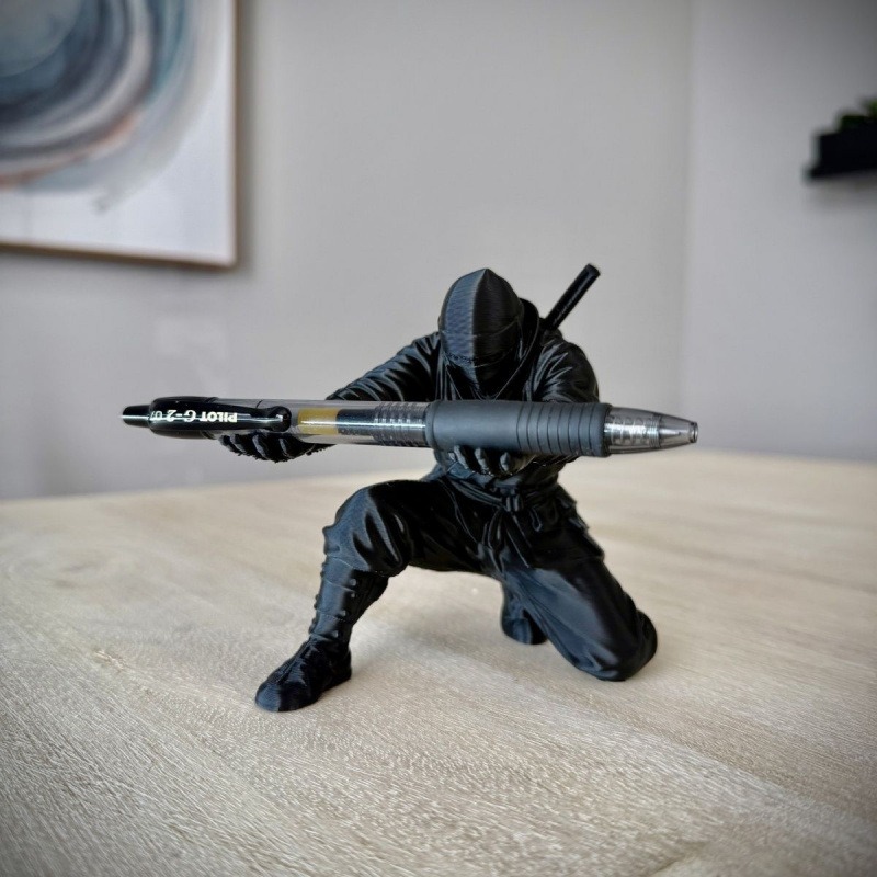 Ninja Figure Pen Holder 3D Pri - đánh giá và giá Resin Art Pen