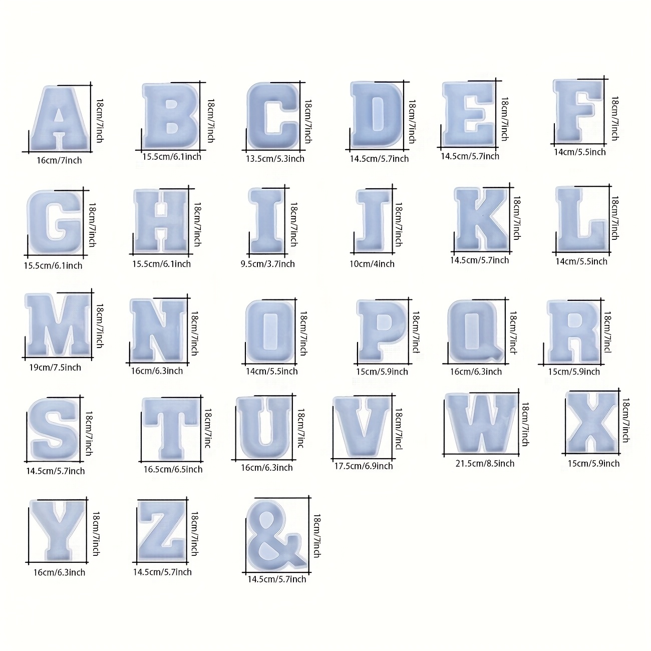 7-Inch Large Letter Resin Mold - đánh giá và giá Resin Art Epoxy